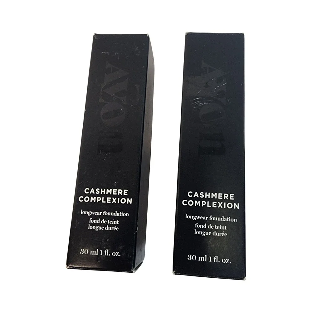 Avon Cashmere Complexion DARK 5N Longwear Foundation 30ml‎ 1 fl oz Set 2 Lot